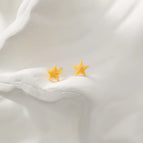 Yellow Five-pointed Star/1 Pair