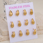Water Drop Ed87 / Gold / 6 Pairs/Card