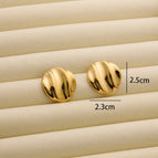 R190 Wave Circle 3-Gold