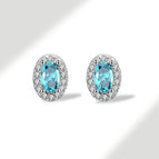 Sea Blue [March] White Gold Color / 925 Silver
