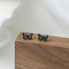 Black Hollow Butterfly/1 Pair