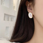 Ear Studs White