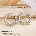Steel Earrings-3cm