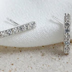 White Gold Color (Glue Earplug) / 925 Silver