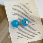Blue Jelly Ball Thick Copper Plated Real Gold Mosquito Coil Clip