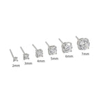 White Gold Color [with Sterling Silver Earplug]] / 2MM