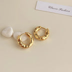 Golden Texture Ear Clip-18K Plating