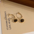 Fashion Natural Tiger Eye Stone Earrings