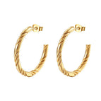 3 Twisted C- Shaped Gold