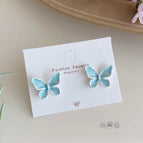 Hde2 sky blue oil painting butterfly