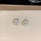 White Wrinkle Beads 14#Earrings (F2586)