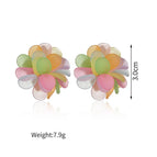 Colorful Flower Stud Earrings