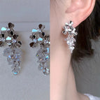 A Pair of Crystal Grape Ear Studs