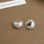 Silver Zircon Eight-Pointed Stars-Copper Ear Buckle