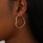 Gold / 3.7/3.5cm Twisted Heart