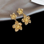 18#Silver Needle-Gold-Two Flowers