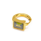 Golden Rectangular Olive Lvzuan