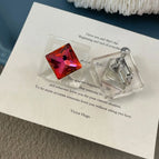 3450 Rose Red Spiral Ear Clip