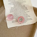 Pink Jelly Ball Thick Copper Plated Real Gold Mosquito Coil Clip