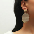 30#Oval gold stripes