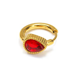 Golden Drop-Shaped Red Diamond
