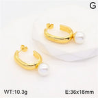 36*18mm / Gold / 1 Pair/Package
