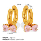 Pink Zircon Earrings
