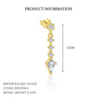 E4676-Yellow Gold/Single / 925 Silver
