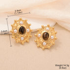 Oval Pearl Texture / 2.9*3.4CM