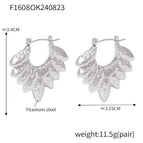 F1608-Steel Earrings Ke64633-K