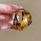 Geometric Leopard Print Earrings