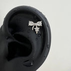 A1540 White Diamond Bow Flower