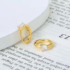 E0065 White-Gold stud earrings