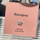A718 Silver Pink Five-Pointed Star