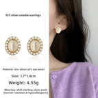 32#925 Silver Needle Earrings Pair