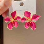 Rose Pink Ear Studs O35