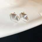 77# Ear Clip-Silver Diamond (Real Gold Plating)
