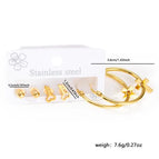 Key Cross Earrings Set 0376