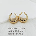 11.3mm * 27.7mm / Gold / 1 Pair/Package