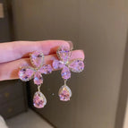 42# Silver Needle-Pink Butterfly Water Drop