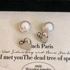 925 Silver Needle-Silver Love Big Pearl Nail (G3858)-