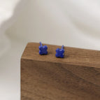 Dark Blue Four-leaf Clover/1 Pair