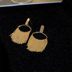 5# Silver Needle-Golden Oval Tassel (Real Gold Plating 0