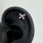 A1529 Pink Butterfly Zircon White Diamond Heart