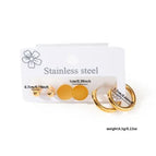 Ball Hoop Earrings Set 0464