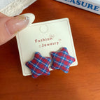 BYW005 [Blue Red] Plaid Stars
