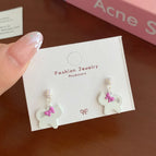 Wq12 Pink Purple Bow Cat