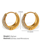 Eh818 White Diamond Gold Earrings