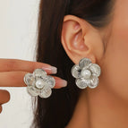 #Silver pearl texture flowers
