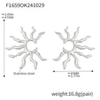 F1659-Steel Exaggerated Earrings